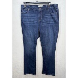 J Jill Slim Bootcut Jeans Womens 16 Blue Authentic Fit Stretch Sides Denim